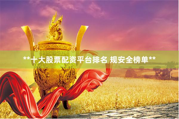 **十大股票配资平台排名 规安全榜单**